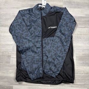 Adidas Running Performance TRAIL WIND Jacket HZ5330 Black Men's Small NWT $100